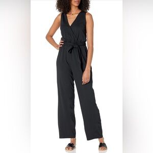 The Drop Women's Caralyn Mirand Sleeveless Wrap Jumpsuit Black